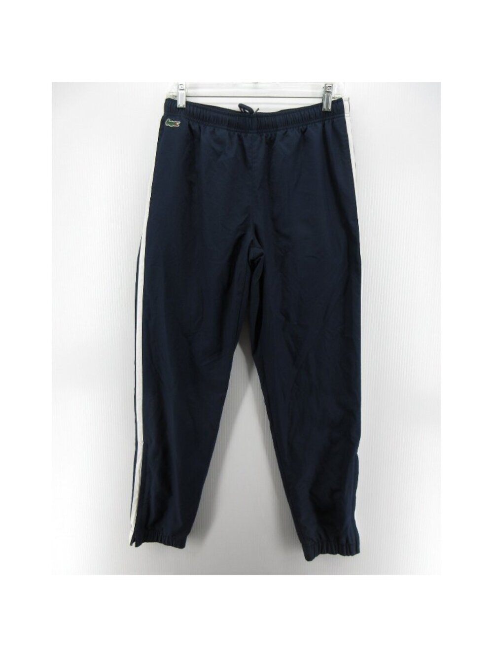 Lacoste Pants Small Navy Sport Tennis Track Jogger Ankle Zip Active *